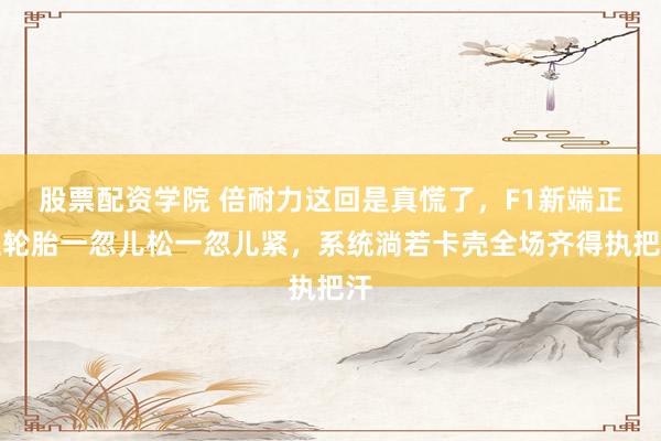 股票配资学院 倍耐力这回是真慌了，F1新端正让轮胎一忽儿松一忽儿紧，系统淌若卡壳全场齐得执把汗
